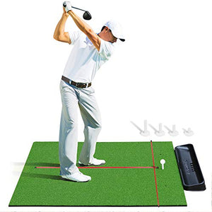 10 Foot Golf Practice Net Bundle - 2021 Golf Net & 3x3 Foot Golf Mat