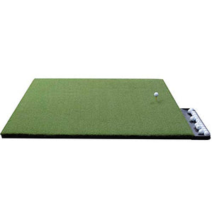 5x5 Golf Hitting Mat Bundle - Golf Stance Mat w/Golf Accessories (Golf Tray + 3 Rubber Golf Tees)