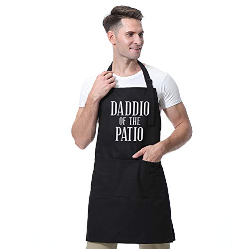 Grill Apron for Dad - "Daddio of The Patio" - Father Day Bundle Gifts