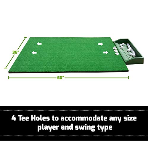 3' x 5' Premium Quality Golf Practice Hitting Mat with Large Ball Tray (Training Set)