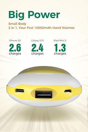 Long Lasting Hand Warmer - 2 in 1 Golf Gadget that is also Power Bank