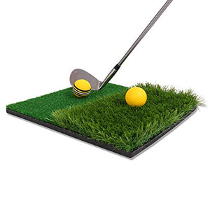 12x12 Small Dual Surface Golf Hitting Mat - Golf Mat for Backyard
