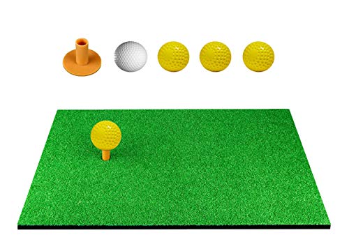12x24 Golf Chipping Pad Mat with Golf Tee and 4 Balls - Small Golf Hitting Mat
