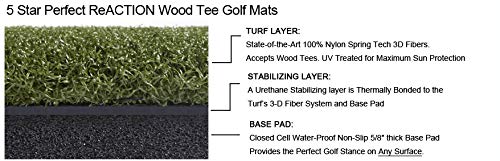5x5 Large Deluxe Golf Mat - Comes with Golf Tray + 3 Rubber Tees