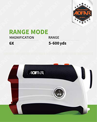 Golf Rangefinder Slope on/Off GX-2S, Flag Lock with Vibration, 600 Yards White Range Finder,Waterproof, Gift Packaging