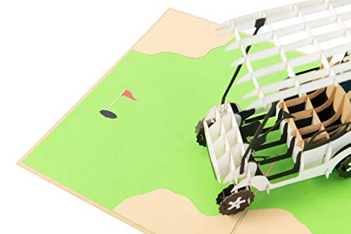 Valentines Day Golf Cart Pop Up Card - Golfing Valentines Gift Bundles