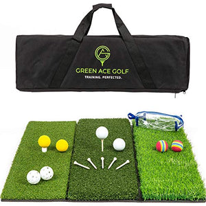 Top Tri Turf Hitting Mat for Backyard - 24 x 24 Inches Large Golf Practice Mat