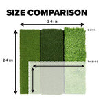 Top Tri Turf Hitting Mat for Backyard - 24 x 24 Inches Large Golf Practice Mat