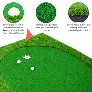 Golf Training Bundle with Putting Green, Golf Net & Golf Accessories