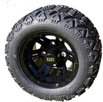 10" Black Golf Cart Wheels with 18" All Terrain Tires - Set of 4 - NO Lift KIT Required