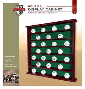 Mahogany 49 Golf Ball Display Cabinet  - Holiday Golf Gifts