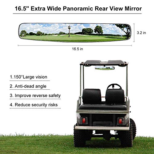 Adjustable Rotatable Golf Cart Rear View Mirror - Golf Cart Accessories