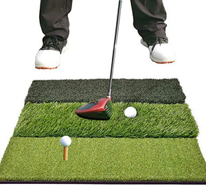 Tri-Turf XL Golf Hitting Mat 3-in-1 Golf Mat for Driving, Chipping and Putting