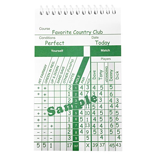 Golf Round Scoring Sheets - Golf Booklet to Track Score and Key Stats