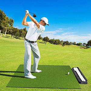 Golf Hitting Mats With Ball Tray | Premium 4x5 Golf Mat Bundle