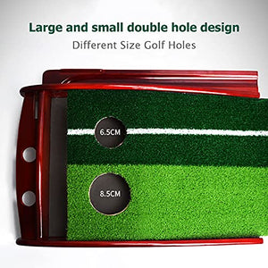 Wooden Putting Green with Automatic Ball Return - Golf Putting Training Aid