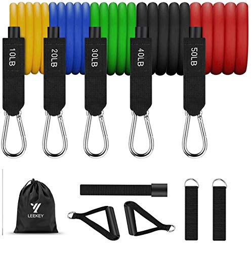 Exercise Bands for Home Workout (11 Pieces) - Resistance Band Set for Golfers