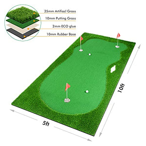 Golf Training Bundle with Putting Green, Golf Net & Golf Accessories
