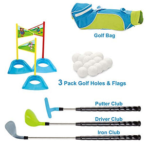 Kids Deluxe Golf Club Set with Bag & Golf Trainer ⛳ Toddler Golf Clubs