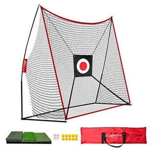 10x7ft Golf Net with Tri Turf Hitting Mat, Balls & Tees ($299 Bundle) - The Golfing Eagles