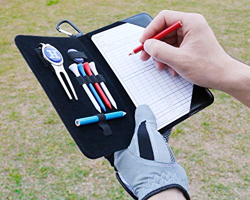 Golf Scorecard Holder & Yardage Book Set - Perfect Golf Scoring Bundle for Golfers