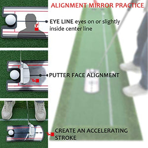 Home Putting Green (2x10 Foot) with Free Golf Alignment Mirror