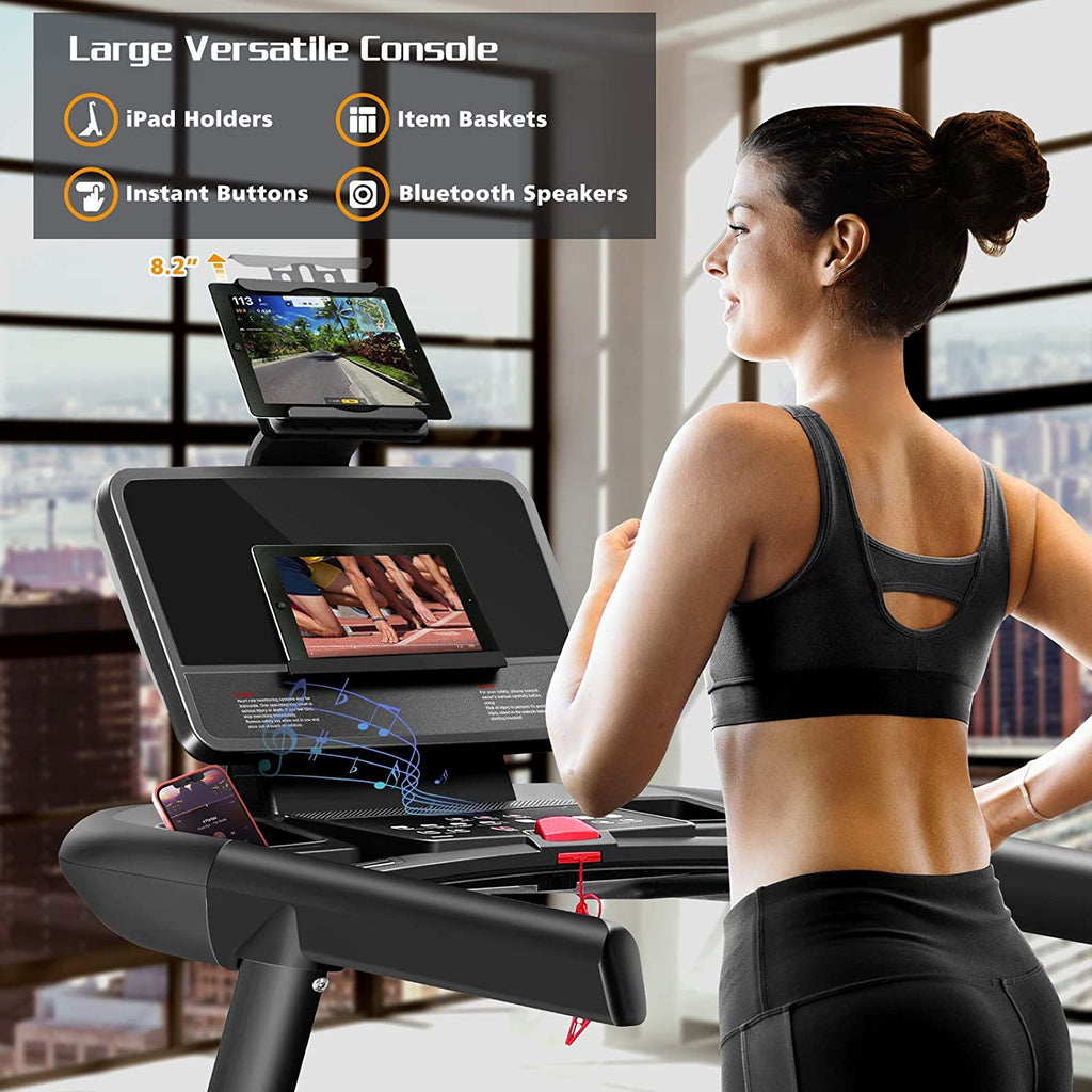 Folding Treadmill with 15% Auto Incline - Running and Walking Programs for Golfers