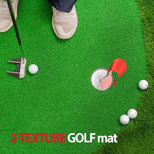Deluxe Large 5x10 Foot Golf Putting Green - Includes Free Golf Chipping Net