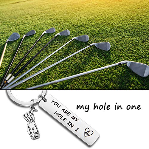 Golfer Keychain Gift - You're My Hole in One - Golfer Valentines Day Gift