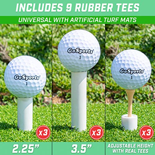 Rubber Golf Tees 9 Pack - Golf Rubber Tees for Any Golf Practice Mat