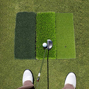 Tri Turf Golf Practice Hitting Mat - 25x16 Thicker 3 in 1 Golf Mat ($44.99 Sale)