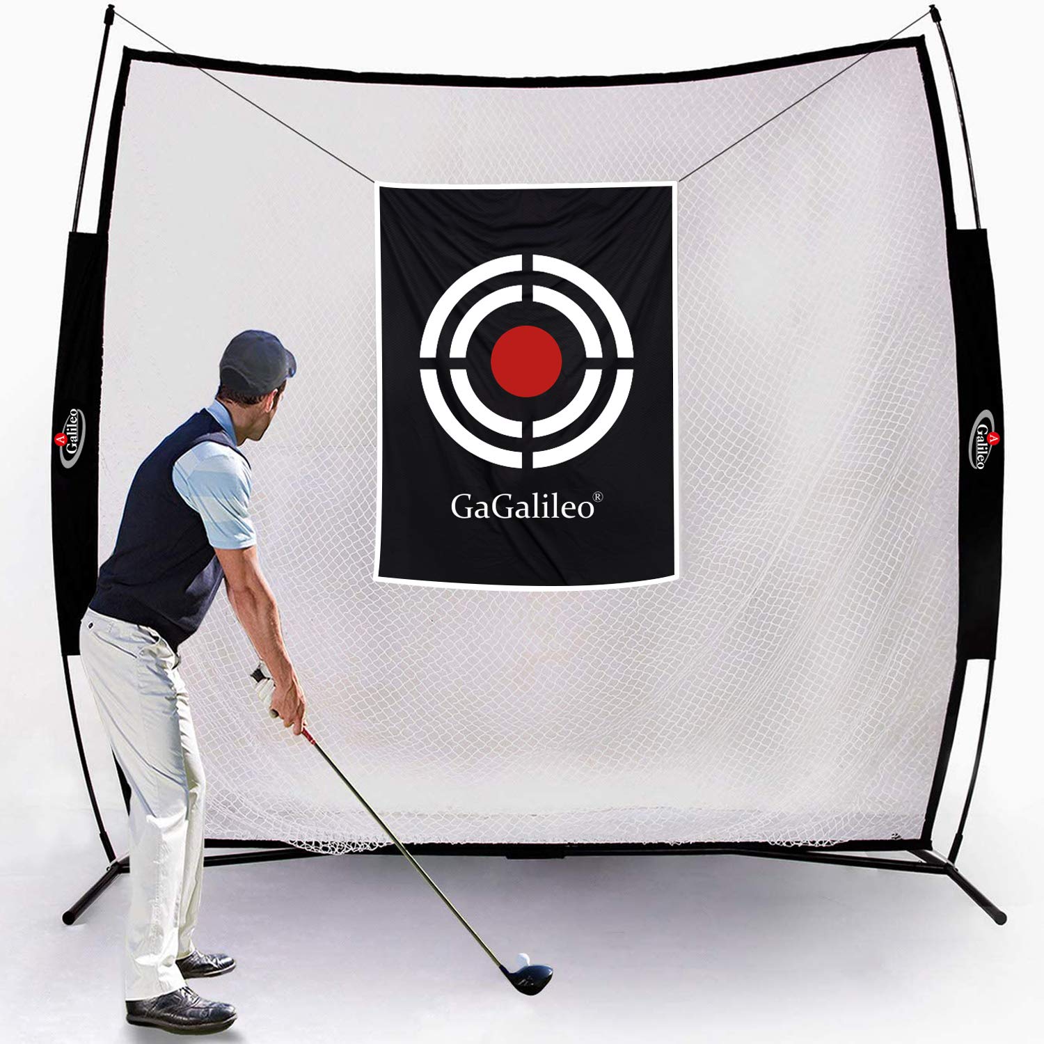 Quick Setup Golf Net for Backyard Driving - 7x7 Foot Strong Golf Net