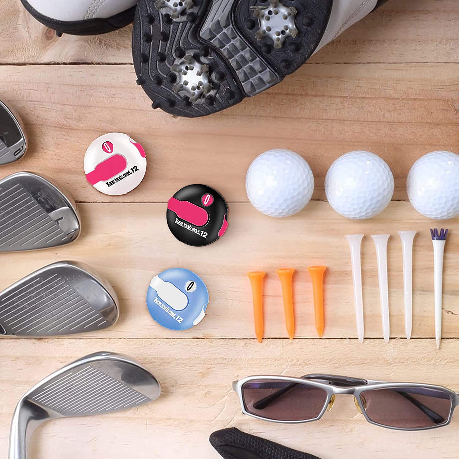 Golf Score Clickers - NEW Bright Color 3 Pieces Golf Stroke Counter
