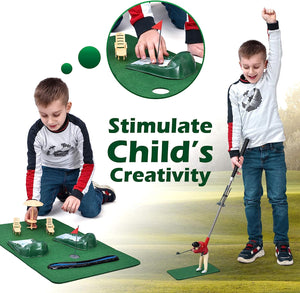 Mini Golfing Man Indoor Golf Kit – Portable Mini-Golf Course