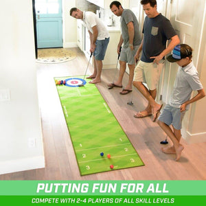 Golf Putting & Shuffleboard Game Set - 2 Fun Putting Games in One!! - The Golfing Eagles