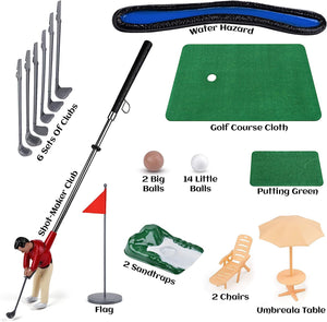 Mini Golfing Man Indoor Golf Kit – Portable Mini-Golf Course