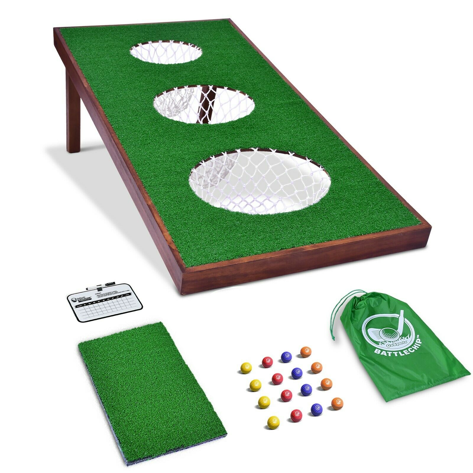 GoSports BattleChip PRO Outdoor Golf Game | Includes Target, 16 Foam Balls, Mat - The Golfing Eagles