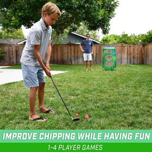 Vertical Backyard Golf Game | Golf Cornhole Chipping - The Golfing Eagles