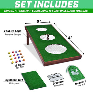 GoSports BattleChip PRO Outdoor Golf Game | Includes Target, 16 Foam Balls, Mat - The Golfing Eagles